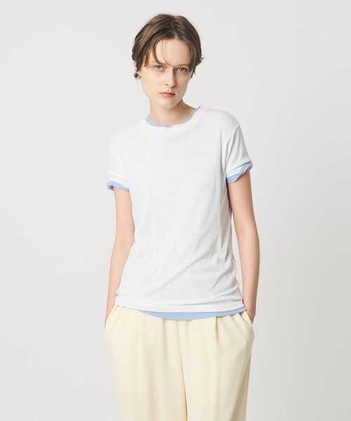 AEWEN MATOPH（イウエン マトフ）の「＜AEWEN MATOPH＞シアーTシャツ（Tシャツ/カットソー・レディース・ブラック/ライトピンク/ライトブルー/ホワイト/ワインレッド・FREE）」の10枚目の写真