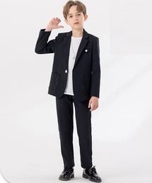 DAY CLOSET（デイ クローゼット）の「【セットアップ】キッズスーツ 長袖ジャケット+長袖インナーTシャツ+ロングパンツ 3点セット（スーツセット）」