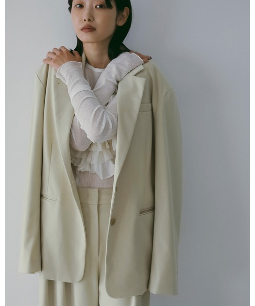 anuke（アンヌーク）の「Cotton Tulle Tops（Tシャツ/カットソー・レディース・ブラック/ブルー系その他/ホワイト・FREE）」の9枚目の写真