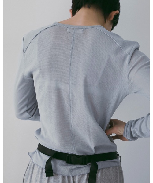 anuke（アンヌーク）の「Cotton Tulle Tops（Tシャツ/カットソー・レディース・ブラック/ブルー系その他/ホワイト・FREE）」の5枚目の写真