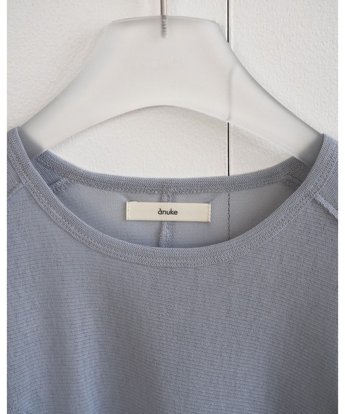 anuke（アンヌーク）の「Cotton Tulle Tops（Tシャツ/カットソー・レディース・ブラック/ブルー系その他/ホワイト・FREE）」の16枚目の写真