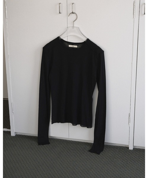 anuke（アンヌーク）の「Cotton Tulle Tops（Tシャツ/カットソー・レディース・ブラック/ブルー系その他/ホワイト・FREE）」の13枚目の写真