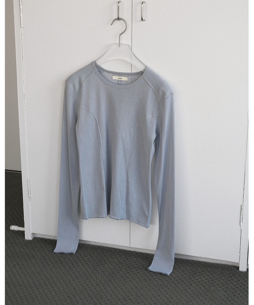 anuke（アンヌーク）の「Cotton Tulle Tops（Tシャツ/カットソー・レディース・ブラック/ブルー系その他/ホワイト・FREE）」の14枚目の写真