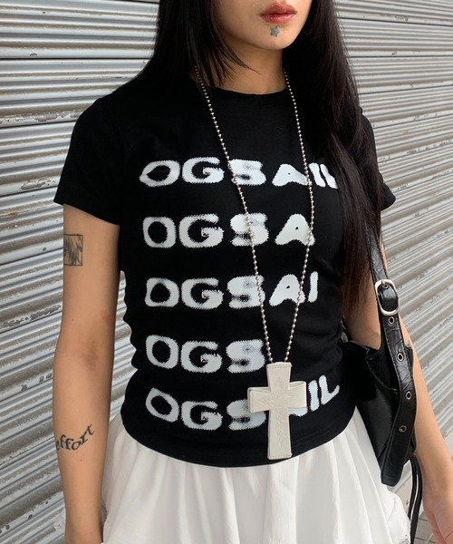 lilful(リルフル)の「【26年春夏新作】ぼかしロゴプリント 半袖Tシャツ(Tシャツ/カットソー・レディース・ブラック/グレー・M/S)」の4枚目の写真
