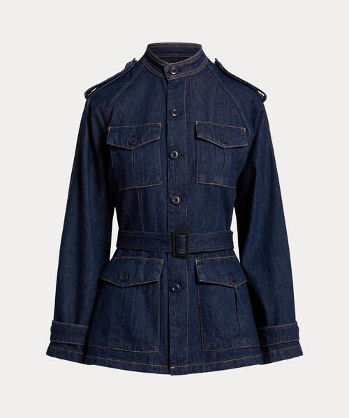 POLO RALPH LAUREN（ポロ ラルフ ローレン）の「ベルテッド デニム ユーティリティ ジャケット（デニムジャケット・レディース・ブルー・M）」の5枚目の写真