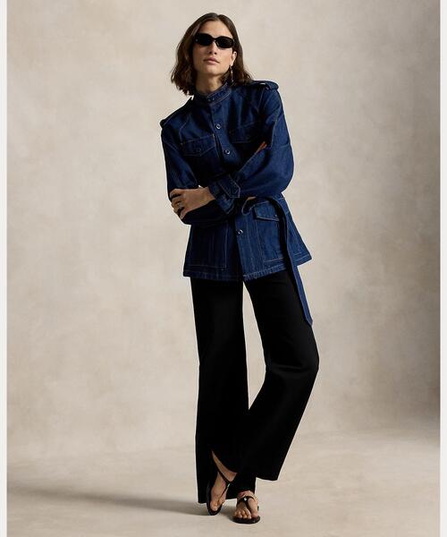 POLO RALPH LAUREN（ポロ ラルフ ローレン）の「ベルテッド デニム ユーティリティ ジャケット（デニムジャケット・レディース・ブルー・M）」の10枚目の写真
