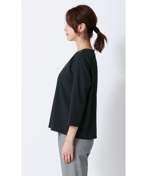 AOYAMA(アオヤマ)の「【みんなのブラウス】ゼロプレッシャーブラウス【Vネック】【7分袖】(シャツ/ブラウス・レディース・ネイビー/ホワイト・L/LL/S/M)」の17枚目の写真