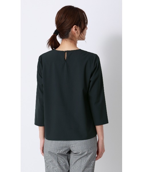 AOYAMA(アオヤマ)の「【みんなのブラウス】ゼロプレッシャーブラウス【Vネック】【7分袖】(シャツ/ブラウス・レディース・ネイビー/ホワイト・L/LL/S/M)」の18枚目の写真