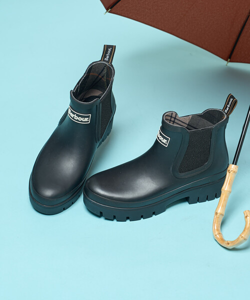 FREAK'S STORE（フリークスストア）の「Barbour × FREAK'S STORE/バブアー 別注 halton chelsea welly [22cm～25.5cm展開]/サイドゴア レインブーツ（レインシューズ・レディース・ブラック・5/6/4/3）」の3枚目の写真