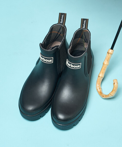 FREAK'S STORE（フリークスストア）の「Barbour × FREAK'S STORE/バブアー 別注 halton chelsea welly [22cm～25.5cm展開]/サイドゴア レインブーツ（レインシューズ・レディース・ブラック・5/6/4/3）」の4枚目の写真