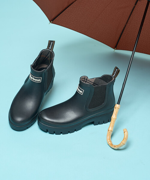 FREAK'S STORE（フリークスストア）の「Barbour × FREAK'S STORE/バブアー 別注 halton chelsea welly [22cm～25.5cm展開]/サイドゴア レインブーツ（レインシューズ・レディース・ブラック・5/6/4/3）」の6枚目の写真