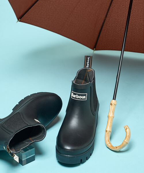 FREAK'S STORE（フリークスストア）の「Barbour × FREAK'S STORE/バブアー 別注 halton chelsea welly [22cm～25.5cm展開]/サイドゴア レインブーツ（レインシューズ・レディース・ブラック・5/6/4/3）」の7枚目の写真