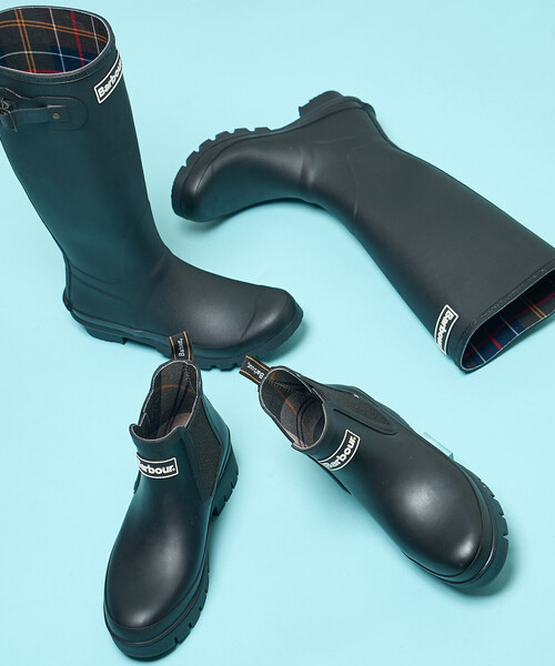 FREAK'S STORE（フリークスストア）の「Barbour × FREAK'S STORE/バブアー 別注 halton chelsea welly [22cm～25.5cm展開]/サイドゴア レインブーツ（レインシューズ・レディース・ブラック・5/6/4/3）」の9枚目の写真
