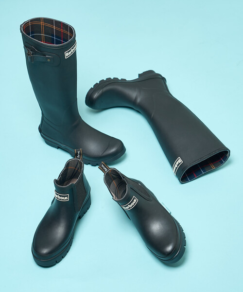 FREAK'S STORE（フリークスストア）の「Barbour × FREAK'S STORE/バブアー 別注 halton chelsea welly [22cm～25.5cm展開]/サイドゴア レインブーツ（レインシューズ・レディース・ブラック・5/6/4/3）」の10枚目の写真