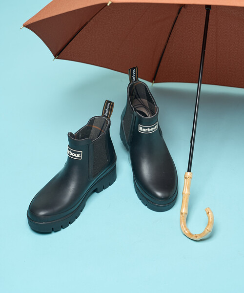 FREAK'S STORE（フリークスストア）の「Barbour × FREAK'S STORE/バブアー 別注 halton chelsea welly [22cm～25.5cm展開]/サイドゴア レインブーツ（レインシューズ・レディース・ブラック・5/6/4/3）」の6枚目の写真