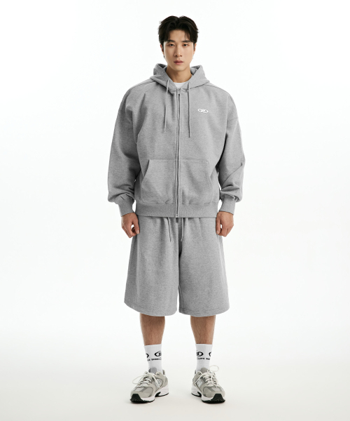 BORN TO WIN（ボーントゥウィン）の「CHROME B HOODIE ZIP-UP [MELANGE GREY]（ジャージ・メンズ・その他・1/2/3）」の3枚目の写真