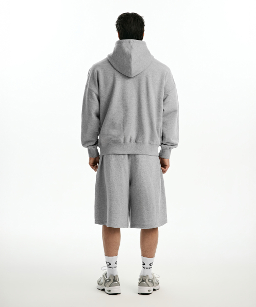 BORN TO WIN（ボーントゥウィン）の「CHROME B HOODIE ZIP-UP [MELANGE GREY]（ジャージ・メンズ・その他・1/2/3）」の5枚目の写真
