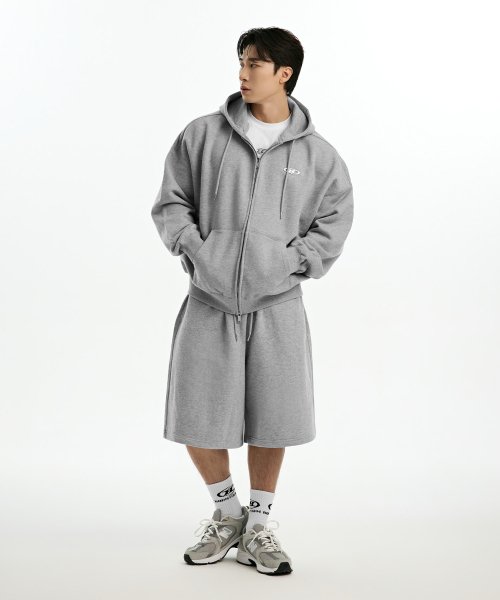 BORN TO WIN（ボーントゥウィン）の「CHROME B HOODIE ZIP-UP [MELANGE GREY]（ジャージ・メンズ・その他・1/2/3）」の8枚目の写真
