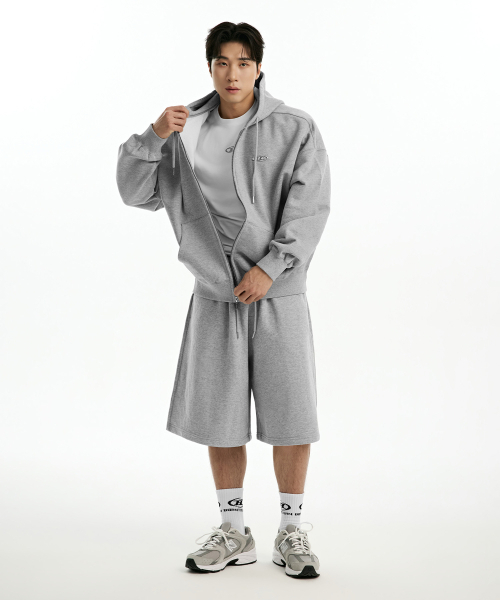 BORN TO WIN（ボーントゥウィン）の「CHROME B HOODIE ZIP-UP [MELANGE GREY]（ジャージ・メンズ・その他・1/2/3）」の10枚目の写真
