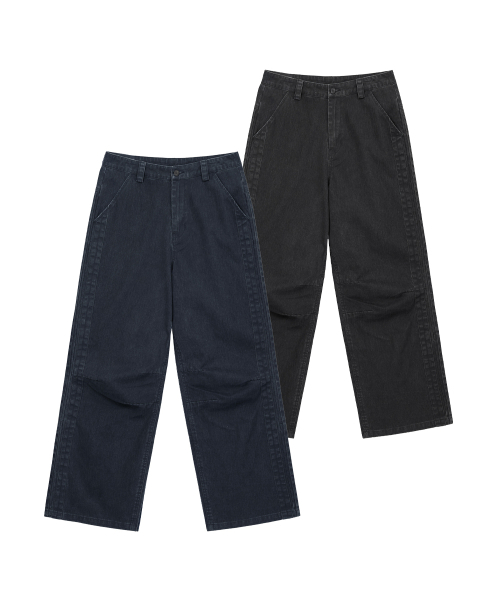 INTEMPOMOOD(インテンポムード)の「トラックウォッシュドコットンワイドパンツ_チャコール(その他パンツ・メンズ・チャコール・MEDIUM/LARGE/X-LARGE)」の2枚目の写真
