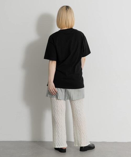 THE GOODLAND MARKET(ザグッドランドマーケット)の「77circa print tee schnauzer(Tシャツ/カットソー・レディース・ホワイト/ブラック・MEDIUM)」の9枚目の写真