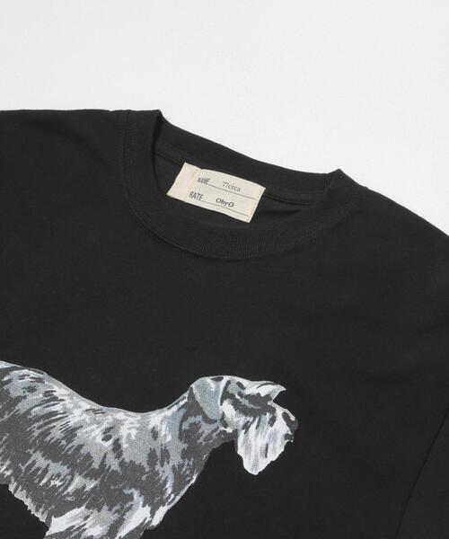 THE GOODLAND MARKET(ザグッドランドマーケット)の「77circa print tee schnauzer(Tシャツ/カットソー・レディース・ホワイト/ブラック・MEDIUM)」の11枚目の写真