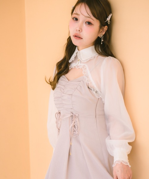 セール】シアーボレロ×キャミロングワンピース（ワンピース）｜couture
