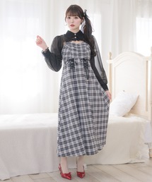 リボンプリントドッキングワンピース（ワンピース）｜couture BY