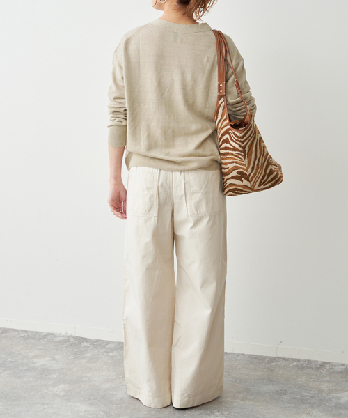 Spick & Span（スピックアンドスパン）の「《手洗い可》リネン天竺カーディガン（カーディガン/ボレロ・レディース・ベージュ/ブラウン/ブルー・FREE）」の19枚目の写真