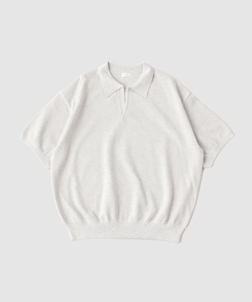 417 EDIFICE（フォーワンセブンエディフィス）の「CREPUSCULE / クレプスキュール Co/Ra Moss Stitch Skipper（ニット/セーター・メンズ・ブラウン/ネイビー/ベージュ/グリーン・1/2）」の2枚目の写真