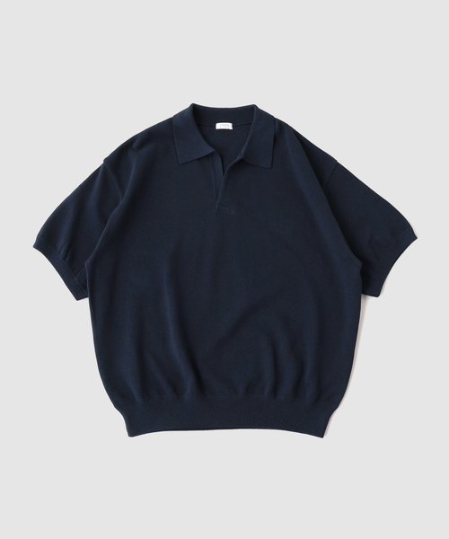 417 EDIFICE（フォーワンセブンエディフィス）の「CREPUSCULE / クレプスキュール Co/Ra Moss Stitch Skipper（ニット/セーター・メンズ・ブラウン/ネイビー/ベージュ/グリーン・1/2）」の4枚目の写真