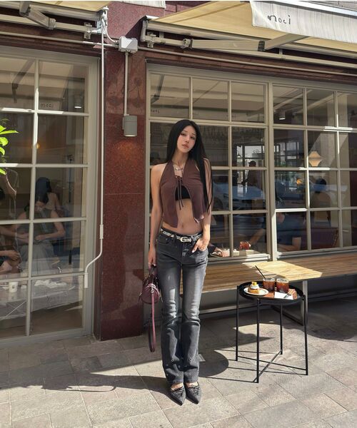 CHAAKAN(チャカン靴)の「シャイラー レースアップ スリングバック SBFBT1i118 (5cm)(バレエシューズ・レディース・ダークブラック/ブルー系その他/ブラック・22.5cm/23cm/23.5cm/24cm/24.5cm/25cm)」の9枚目の写真