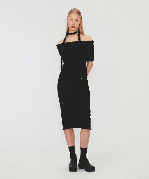 DIAGONAL（ダイアゴナル）の「ARGYLE PATTERN KNIT SKIRT (black)（スカート・レディース・その他・FREE）」の5枚目の写真