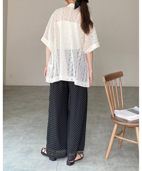 She's Closet(シーズクローゼット)の「半袖 オーバーサイズ ダブル レーステーラードジャケット(テーラードジャケット・レディース・ブラック/ブラウン/アイボリー・FREE)」の13枚目の写真