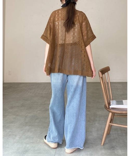 She's Closet(シーズクローゼット)の「半袖 オーバーサイズ ダブル レーステーラードジャケット(テーラードジャケット・レディース・ブラック/ブラウン/アイボリー・FREE)」の17枚目の写真
