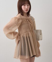 mline（エムライン）の「【リバイバル商品】[mline]ドットシアー楊流 ブラウス（シャツ/ブラウス）」