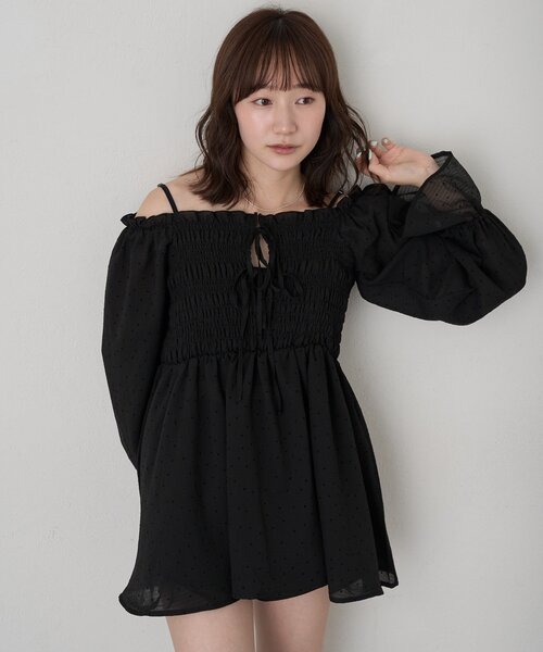 mline（エムライン）の「【リバイバル商品】[mline]ドットシアー楊流 ブラウス（シャツ/ブラウス・レディース・アイボリー/ベージュ/ブラック・FREE）」の14枚目の写真