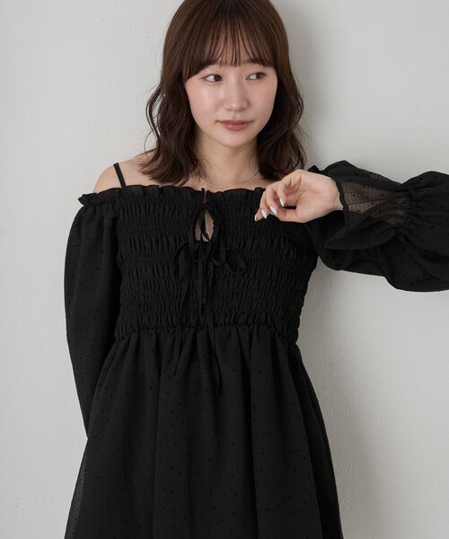 mline（エムライン）の「【リバイバル商品】[mline]ドットシアー楊流 ブラウス（シャツ/ブラウス・レディース・アイボリー/ベージュ/ブラック・FREE）」の16枚目の写真