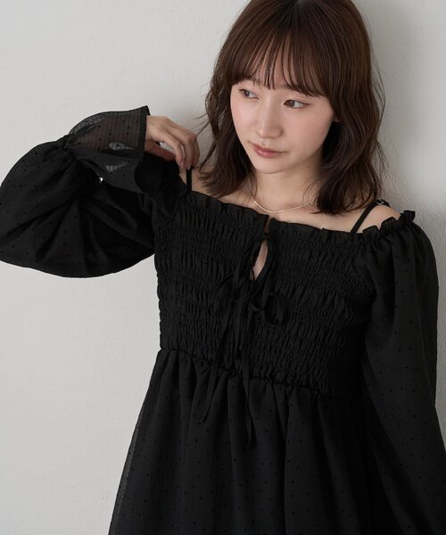 mline（エムライン）の「【リバイバル商品】[mline]ドットシアー楊流 ブラウス（シャツ/ブラウス・レディース・アイボリー/ベージュ/ブラック・FREE）」の17枚目の写真
