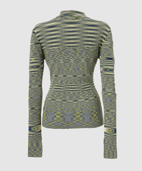 GANNI(ガニー)の「Spacedyed knit Polo(Tシャツ/カットソー・レディース・ピンク系その他/イエロー系その他・S/XS)」の3枚目の写真
