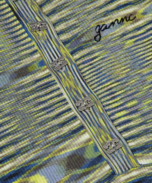 GANNI(ガニー)の「Spacedyed knit Polo(Tシャツ/カットソー・レディース・ピンク系その他/イエロー系その他・S/XS)」の6枚目の写真