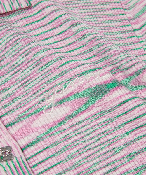 GANNI(ガニー)の「Spacedyed knit Polo(Tシャツ/カットソー・レディース・ピンク系その他/イエロー系その他・S/XS)」の9枚目の写真