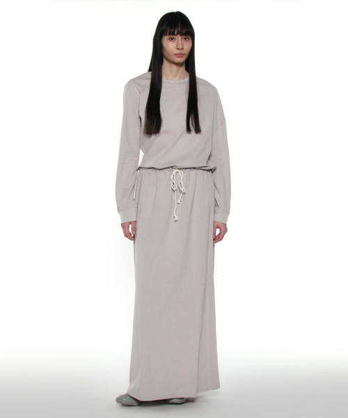PARTIMENTO WOMEN(パルティメントウィメン)の「PWC アンバランスドドローストリングマキシドレス_ストーン(ワンピース・レディース・その他・SMALL/MEDIUM/LARGE)」の5枚目の写真