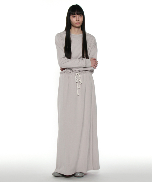 PARTIMENTO WOMEN(パルティメントウィメン)の「PWC アンバランスドドローストリングマキシドレス_ストーン(ワンピース・レディース・その他・SMALL/MEDIUM/LARGE)」の6枚目の写真