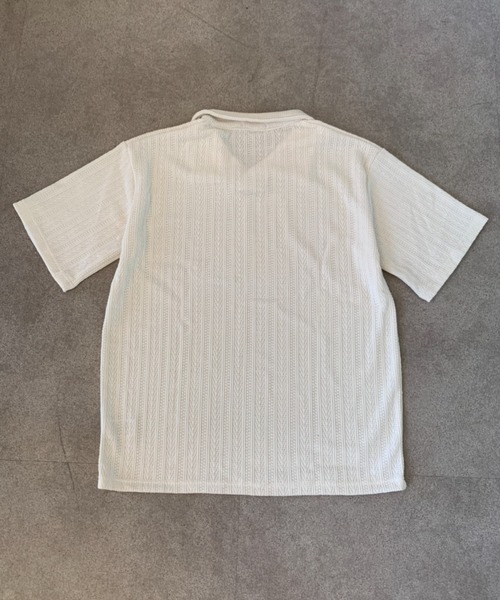 SHEPP（シープ）の「【UNISEX】パナマメッシュ 襟付きルーズポロプルオーバー / ハーフスリーブシャツ（Tシャツ/カットソー・メンズ・ブラック/イエロー/グレー・M）」の9枚目の写真