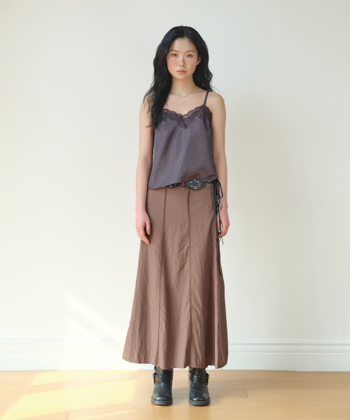 HOMEBODY THINGS（ホームバディ ティングズ）の「Classic Panel Midi Skirt (BROWN)（スカート・レディース・その他・1/2）」の2枚目の写真