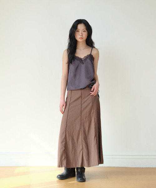 HOMEBODY THINGS（ホームバディ ティングズ）の「Classic Panel Midi Skirt (BROWN)（スカート・レディース・その他・1/2）」の3枚目の写真