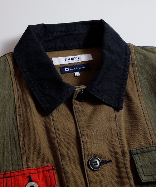 FDMTL(ファンダメンタル)の「【FDMTL】PACHWORK COVERALL JACKET RINSE(カバーオール・メンズ・カーキ・4/3)」の7枚目の写真