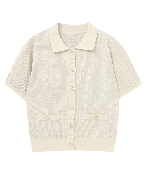 Pierrot(ピエロ)の「ラメツイードポロニット(ポロシャツ・レディース・アイボリー/ブルー系その他/ネイビー・L/M)」の10枚目の写真