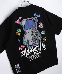 2ND ARCHIVE / セカンドアーカイブ グラフィックプリント 発光 半袖Tシャツ ベアー 犬モチーフ ビッグサイズ